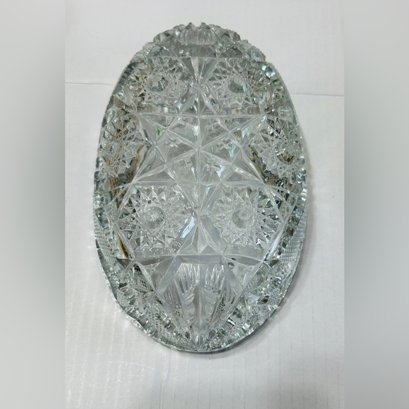 Vintage celery boat, Imperial Glass Co. American Brilliant Period. Sawtooth edge - Picture 3 of 5